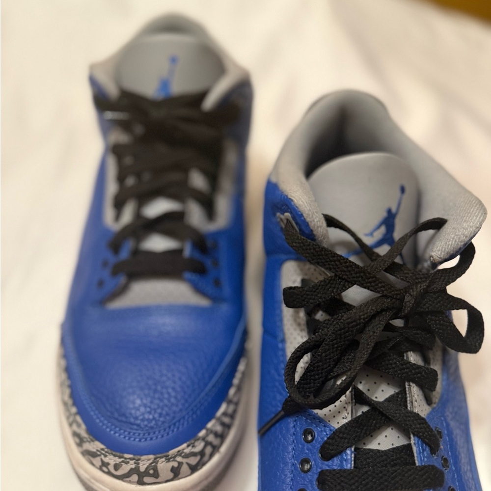 Air Jordan 3 Retro varsity Royal Cement size 12 Mens Blue Black Sneakers - Picture 8 of 11